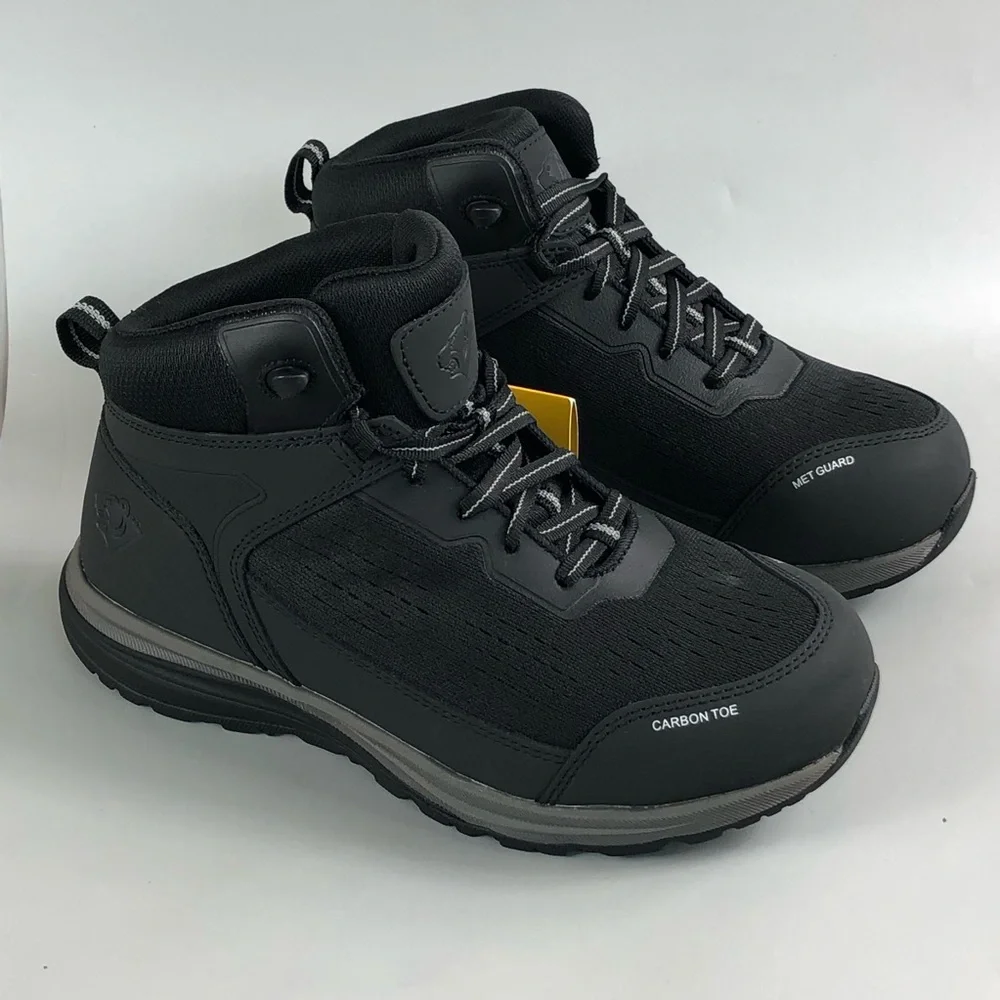 Herman Survivors Men's Castle Mid Met Carbon Toe Mid-Top Safety Boots Size 8